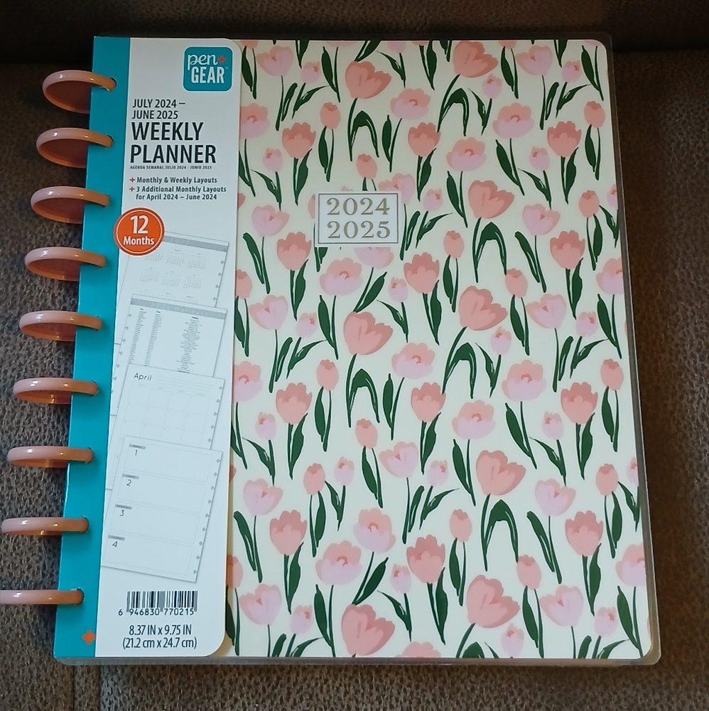 Pen + Gear 12 month disc-bound planner 2024 to 2025